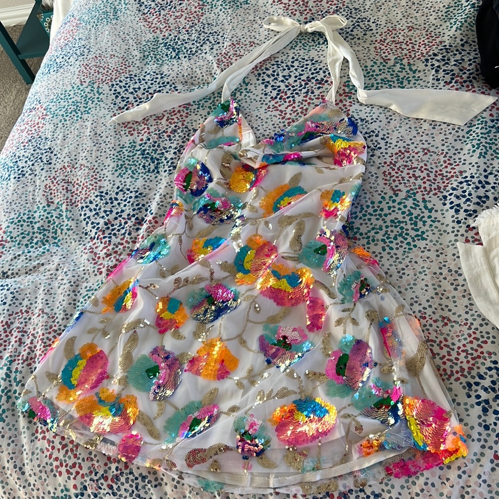 Flower Sequin Hello Molly Dress